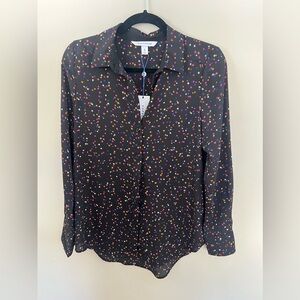 POPSUGAR Blouse Button Up New With Tags Small Star Design